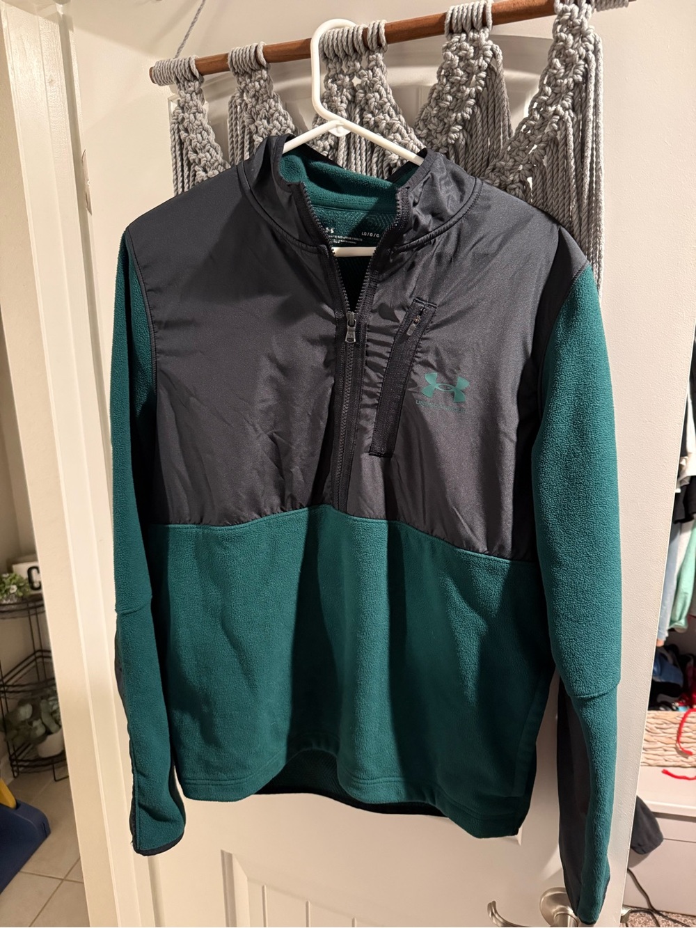 Under Armour Teal and Black Quarter-Zip Performance Pullover